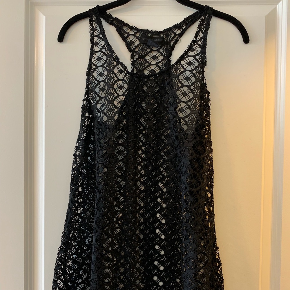 Steve Madden black bathing suit coverup